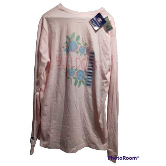 ChampionLadies FloralGeorgia BulldogsLong SleevePocketShirt,PalePink(L)MSRP27.00 - Picture 2 of 4